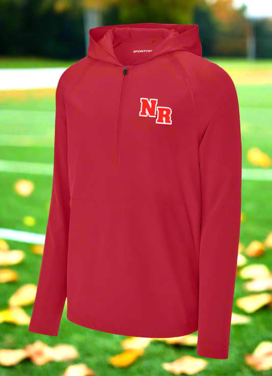 NR Repeat 1/2-Zip Long Sleeve Hooded Cage Jacket