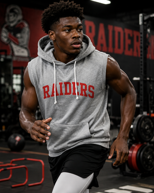 Raiders Short Sleeve Warmup Hoodie