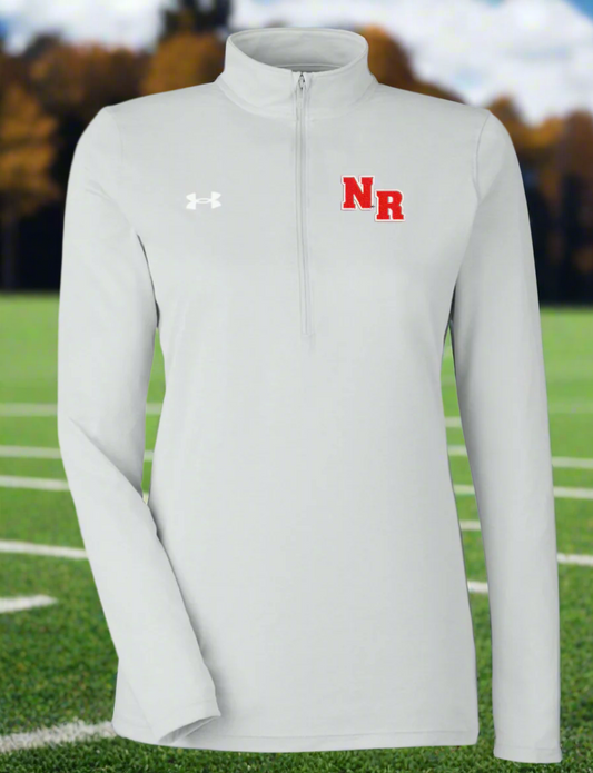 Light gray long-sleeve shirt with 'NR' logo on a white background